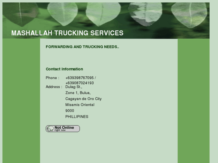 www.mashallahtrucking.biz