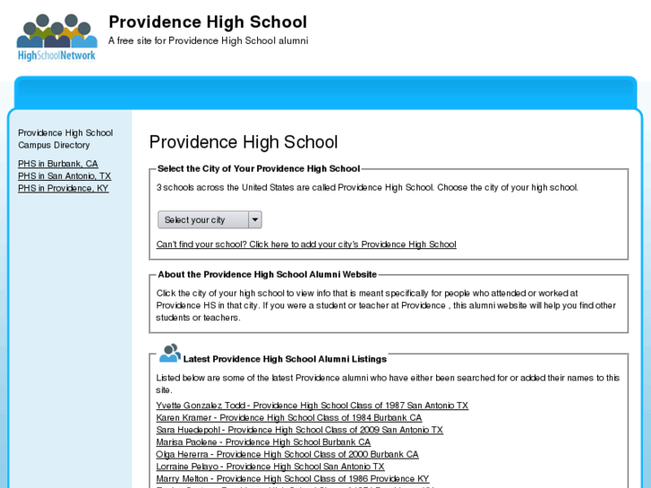 www.providencehighschoolalumni.com