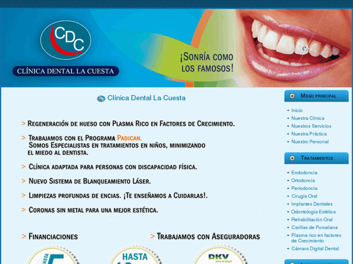 www.clinicadentallacuesta.com