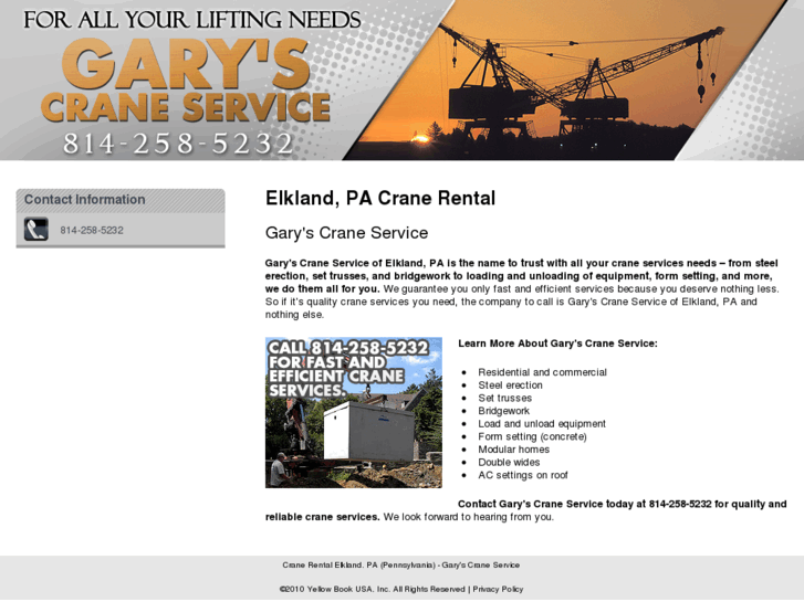 www.garys-crane-service.com