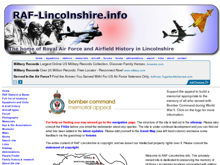 www.raf-lincolnshire.info