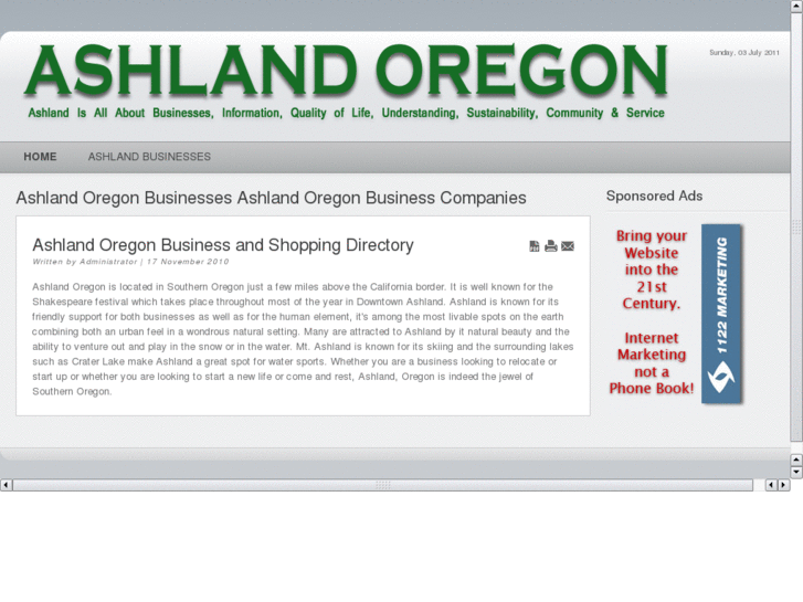 www.ashlandoregon.biz