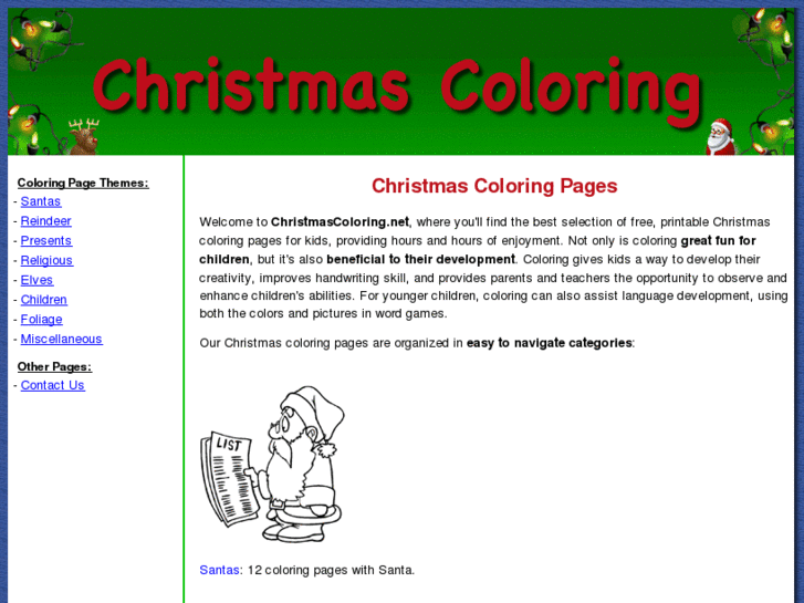 www.christmascoloring.net