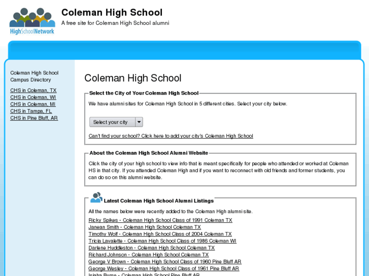 www.colemanhighschool.org