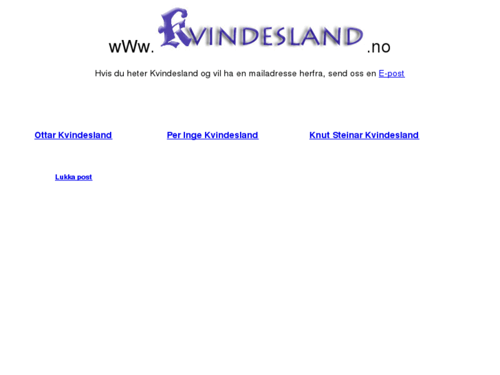 www.kvindesland.no