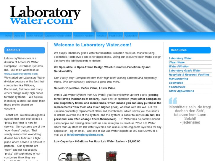 www.laboratorywater.com