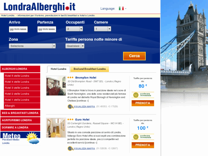 www.londraalberghi.it