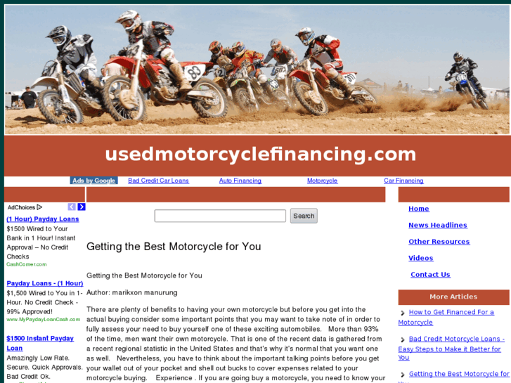 www.usedmotorcyclefinancing.com