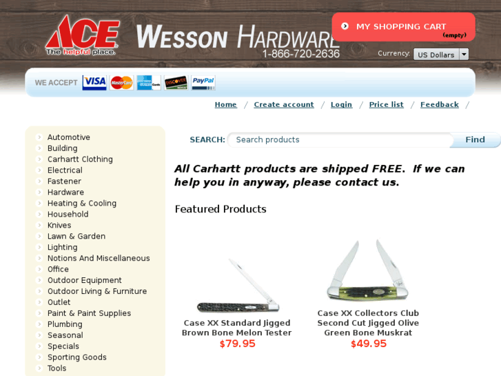 www.wessonacehardware.com