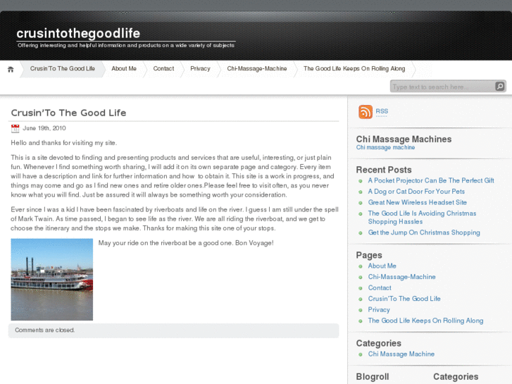 www.crusintothegoodlife.info