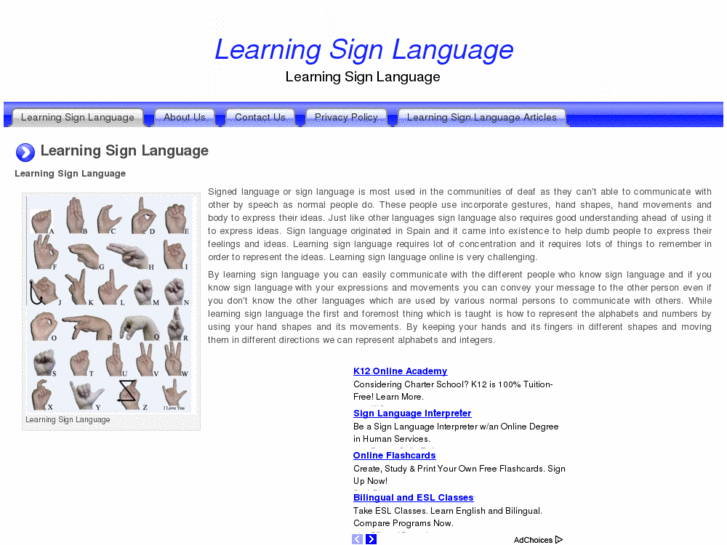 www.learningsignlanguage.org