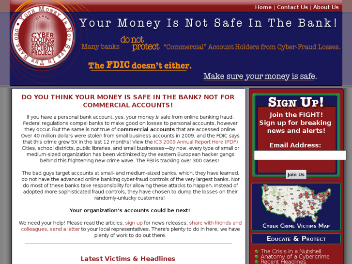 www.yourmoneyisnotsafeinthebank.com