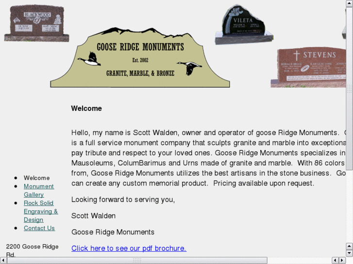 www.gooseridgemonuments.com