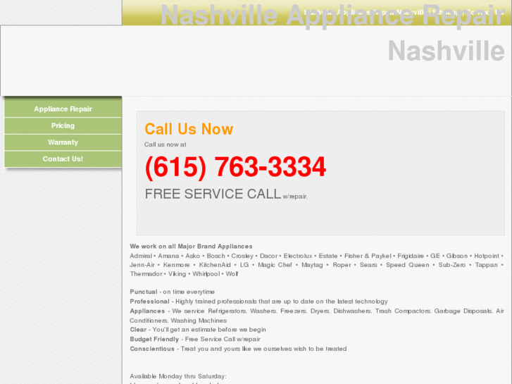 www.nashvilleappliancerepairandservice.com