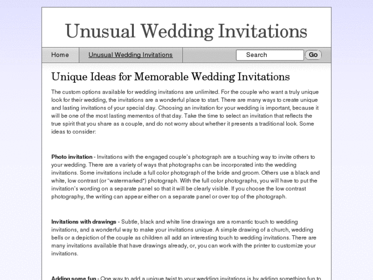 www.unusualweddinginvitations.net