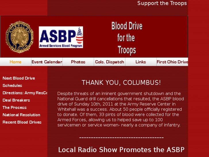 www.blooddriveforthetroops.org