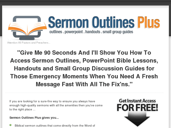 www.sermonoutlinesplus.com