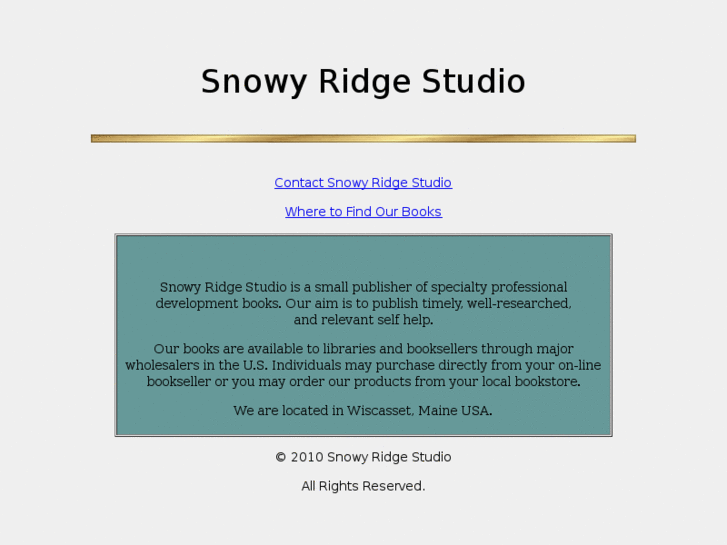 www.snowyridgestudio.com