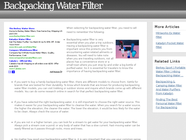 www.backpackingwaterfilter.org