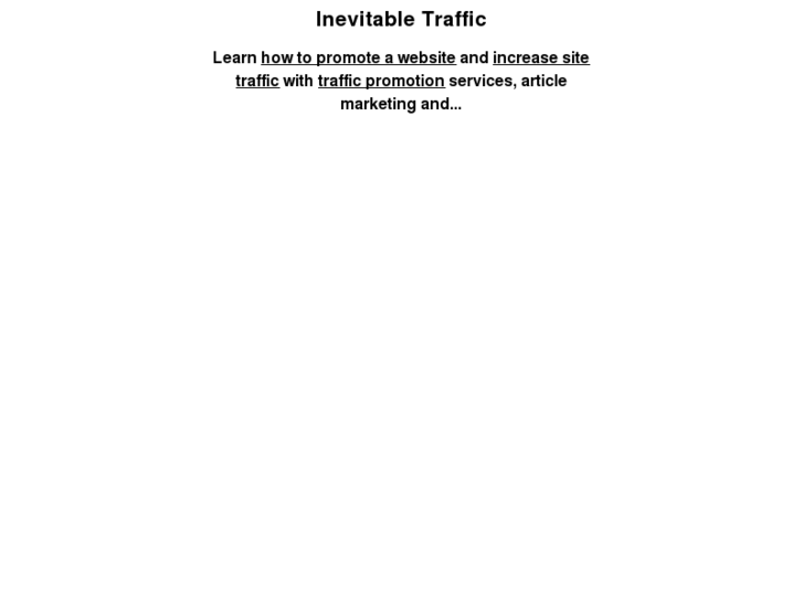 www.inevitabletraffic.com