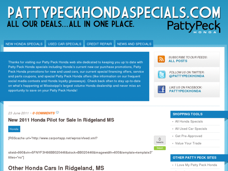 www.pattypeckhondaspecials.com