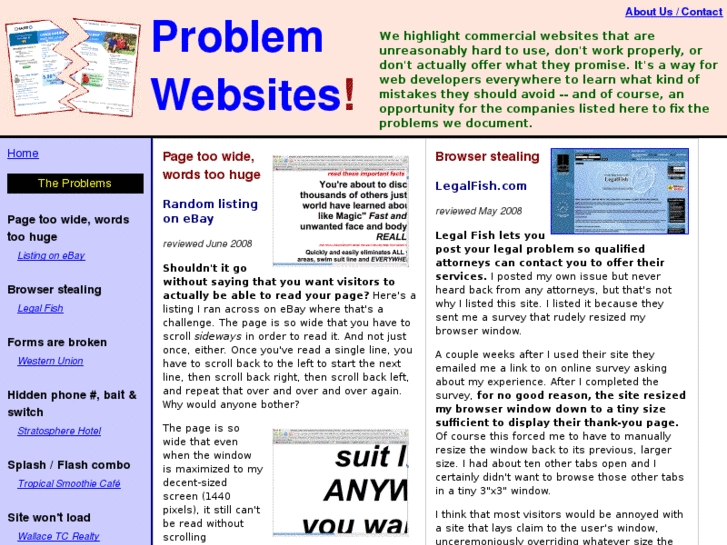 www.problemwebsites.com