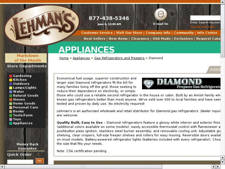 www.diamondgasfridges.com