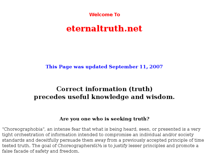 www.eternaltruth.net