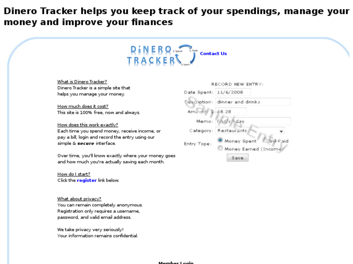 www.dinerotracker.com