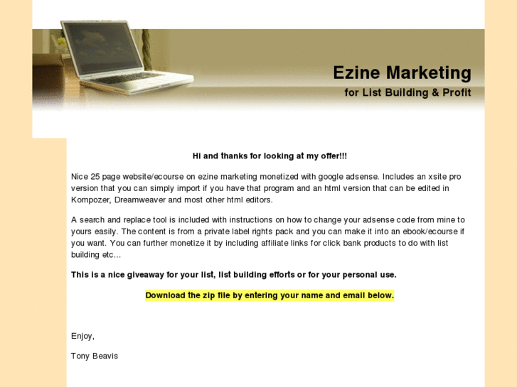 www.ezinecourse.com