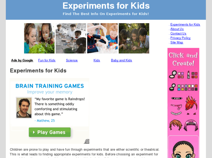 www.experimentsforkids.net