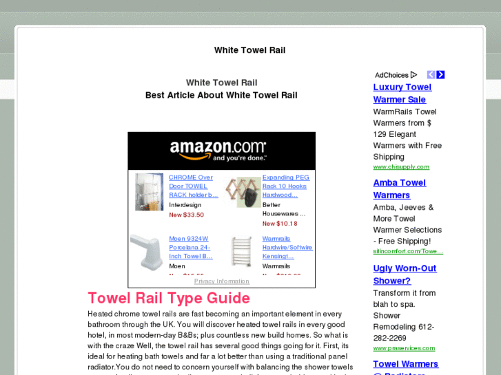 www.whitetowelrail.com