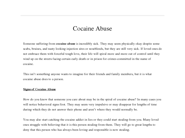 www.cocaineabuse.org