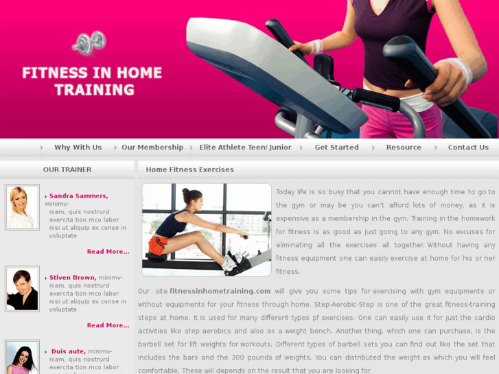 www.fitnessinhometraining.com