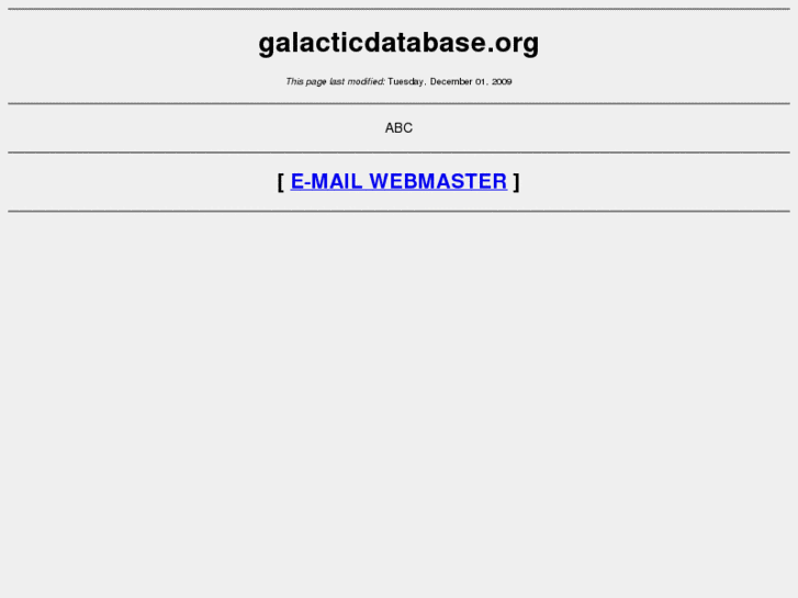 www.galacticdatabase.org