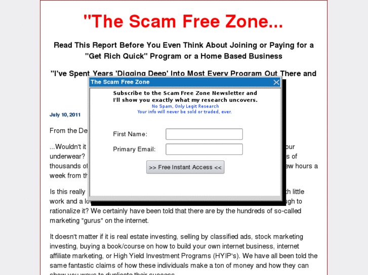 www.scam-free-zone.com