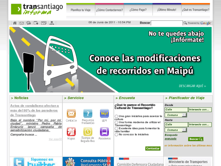 www.transantiagoinforma.cl