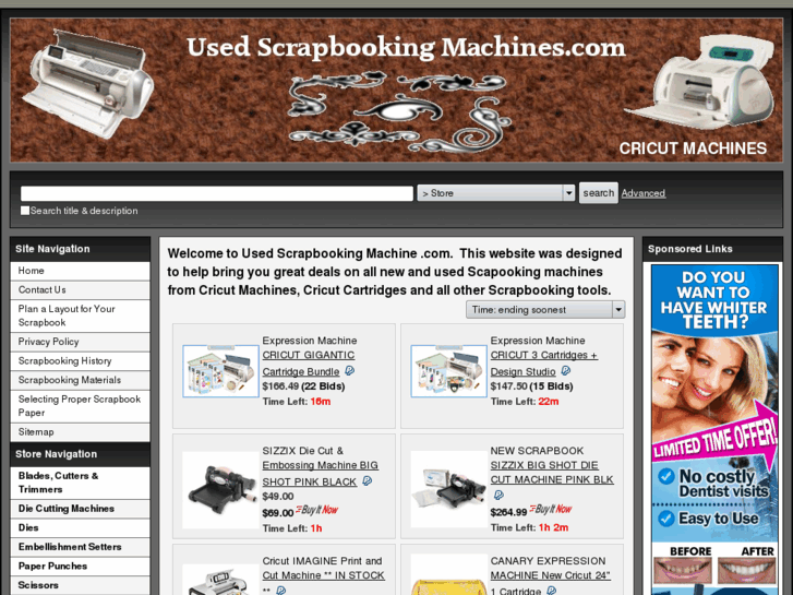 www.usedscrapbookingmachines.com