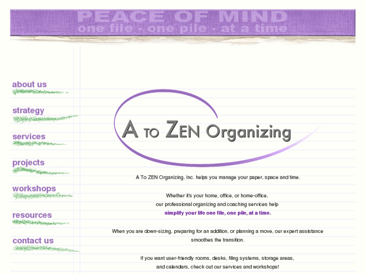 www.atozenorganizing.com