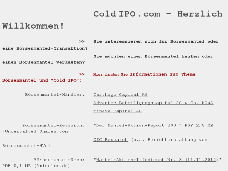 www.cold-ipo.com