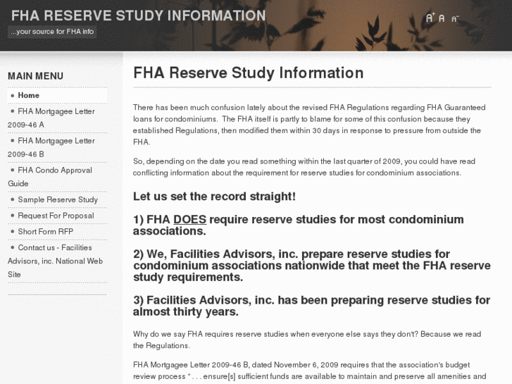 www.fha-reserve-study.com