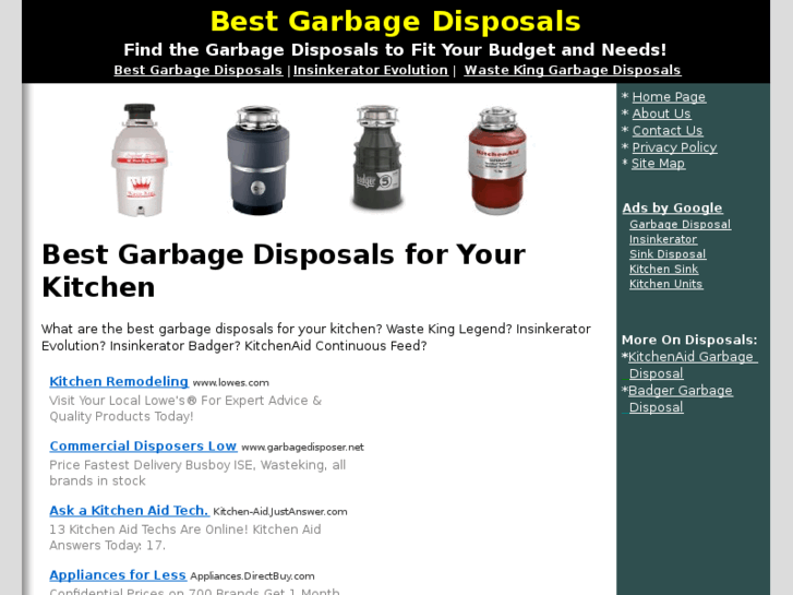 www.bestgarbagedisposals.net