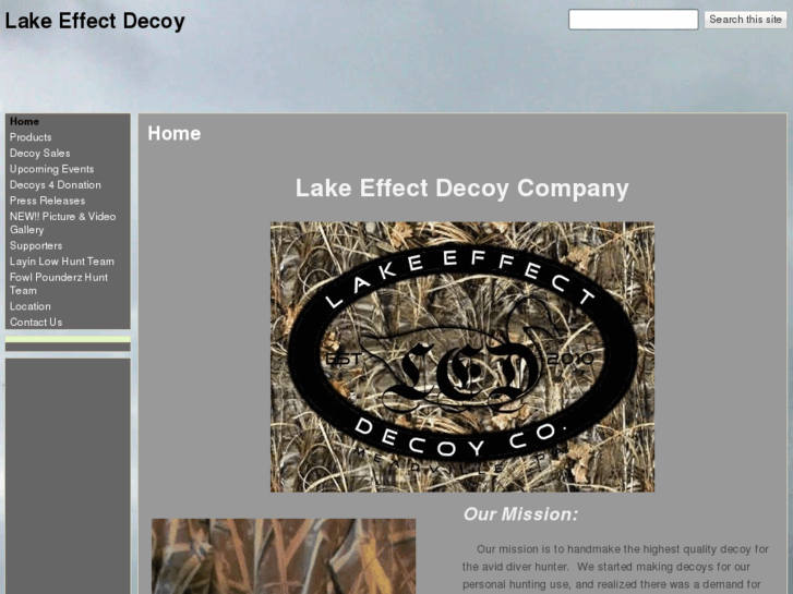 www.lakeeffectdecoy.com