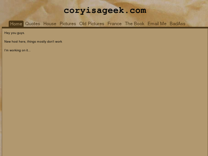 www.coryisageek.com