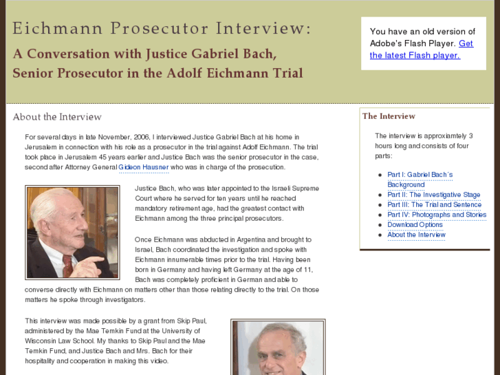 www.eichmannprosecutorinterview.org