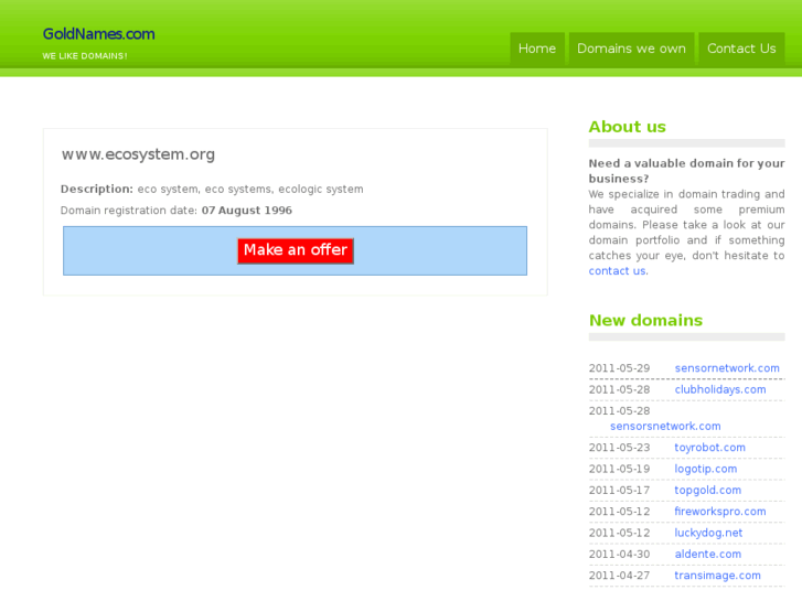www.ecosystem.org