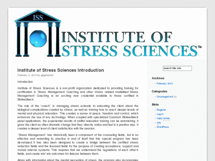 www.instituteofstresssciences.biz