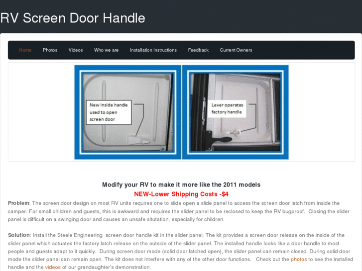 www.rvscreendoorhandle.com