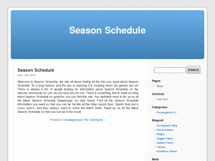 www.seasonschedule.org