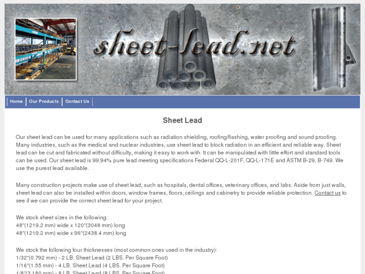 www.sheet-lead.net